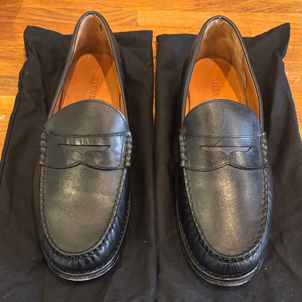 Allen Edmonds Black Leather Slip-On Loafers
